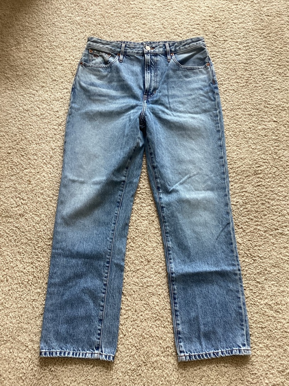 Outerknown Women's Light Blue The Strand Straight Leg Jeans